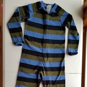 Full length footed pjs (blue, navy, olive)